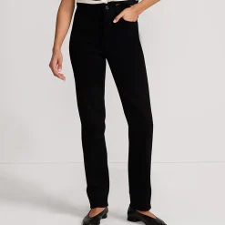 Farbige Straight Fit Jeans High Waist