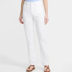Farbige Straight Fit Jeans High Waist