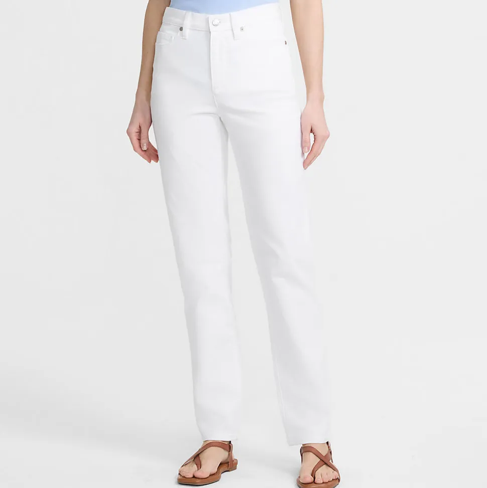 Farbige Straight Fit Jeans High Waist