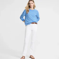 Farbige Straight Fit Jeans High Waist