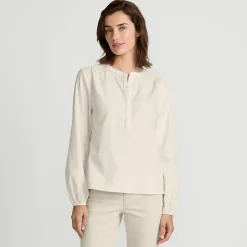 Feincord-Bluse mit Raffungen für Damen