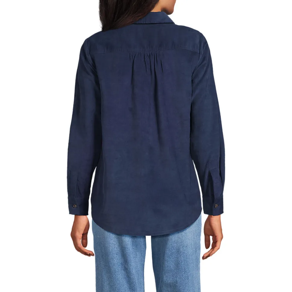 Feincord-Hemdbluse für Damen