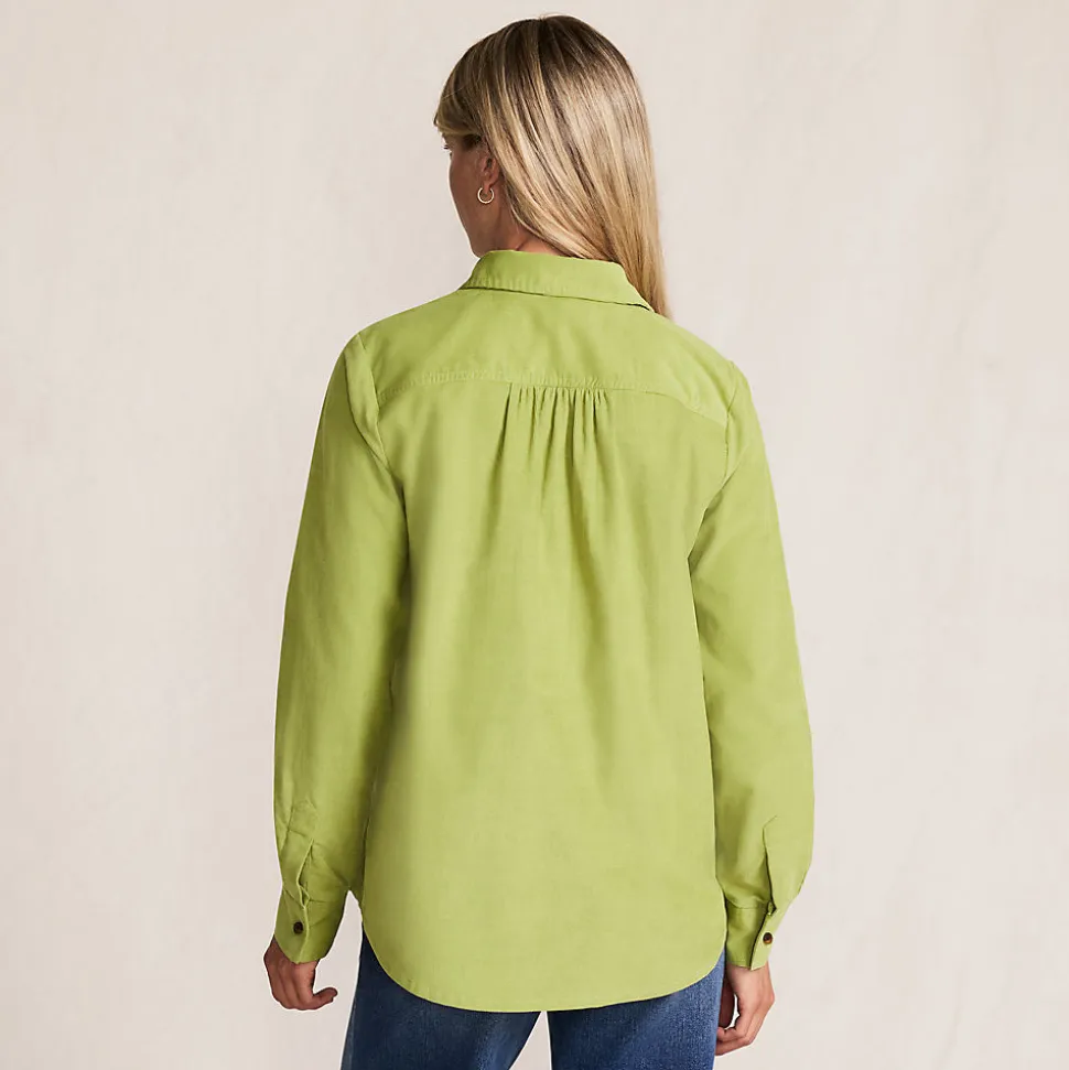 Feincord-Hemdbluse für Damen