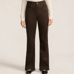 Feincord-Schlaghose High Waist für Damen