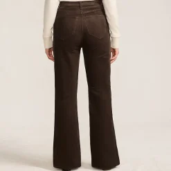Feincord-Schlaghose High Waist für Damen