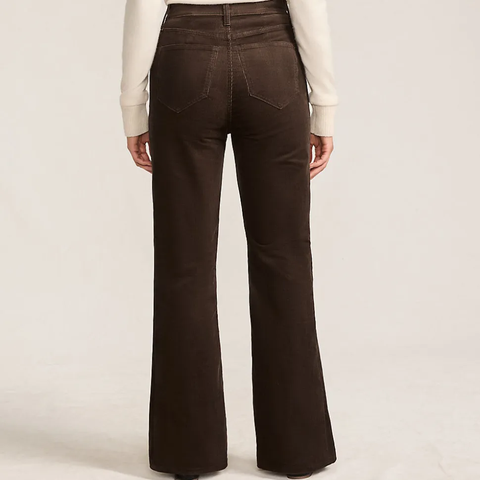 Feincord-Schlaghose High Waist für Damen