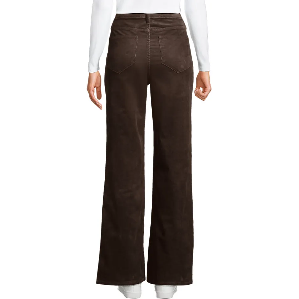 Feincord-Schlaghose High Waist für Damen
