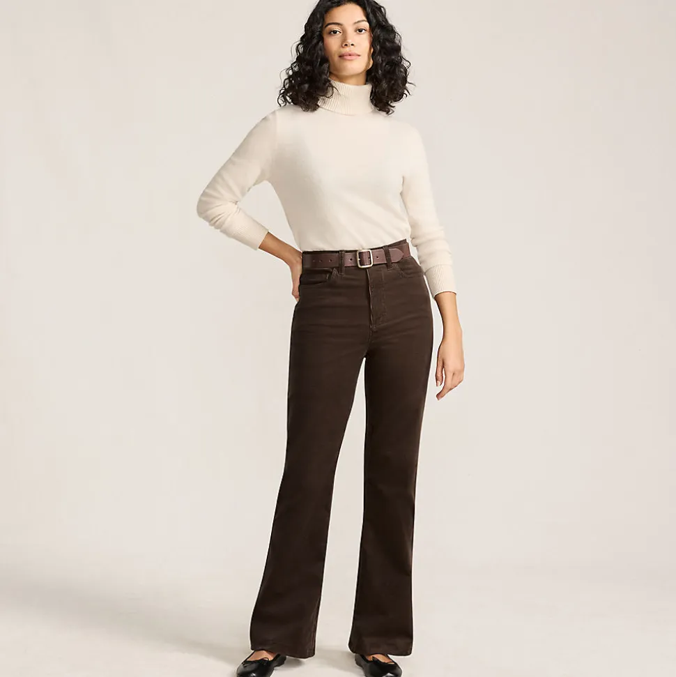 Feincord-Schlaghose High Waist für Damen