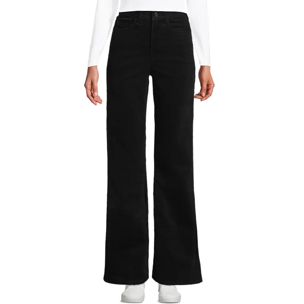 Feincord-Schlaghose High Waist für Damen