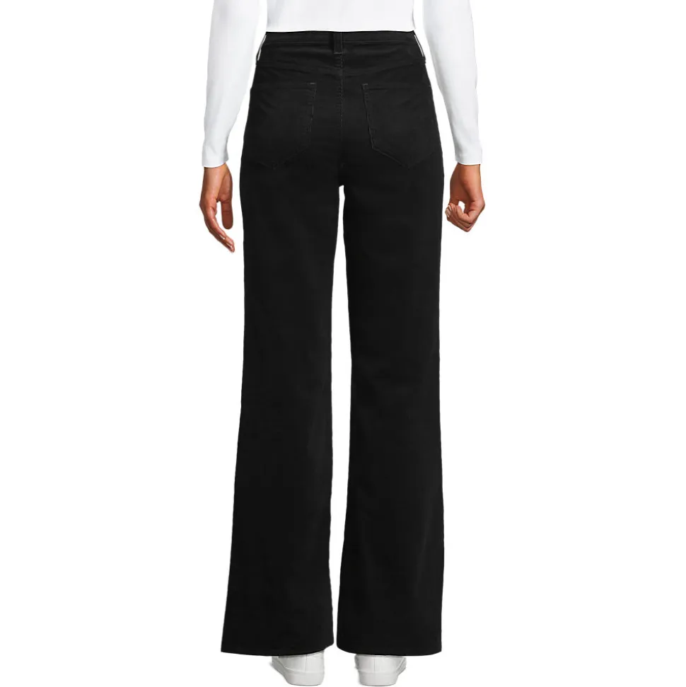 Feincord-Schlaghose High Waist für Damen