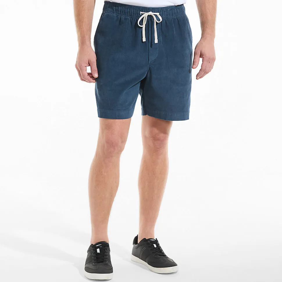 Feincord-Shorts mit Dehnbund für Herren, 18 cm