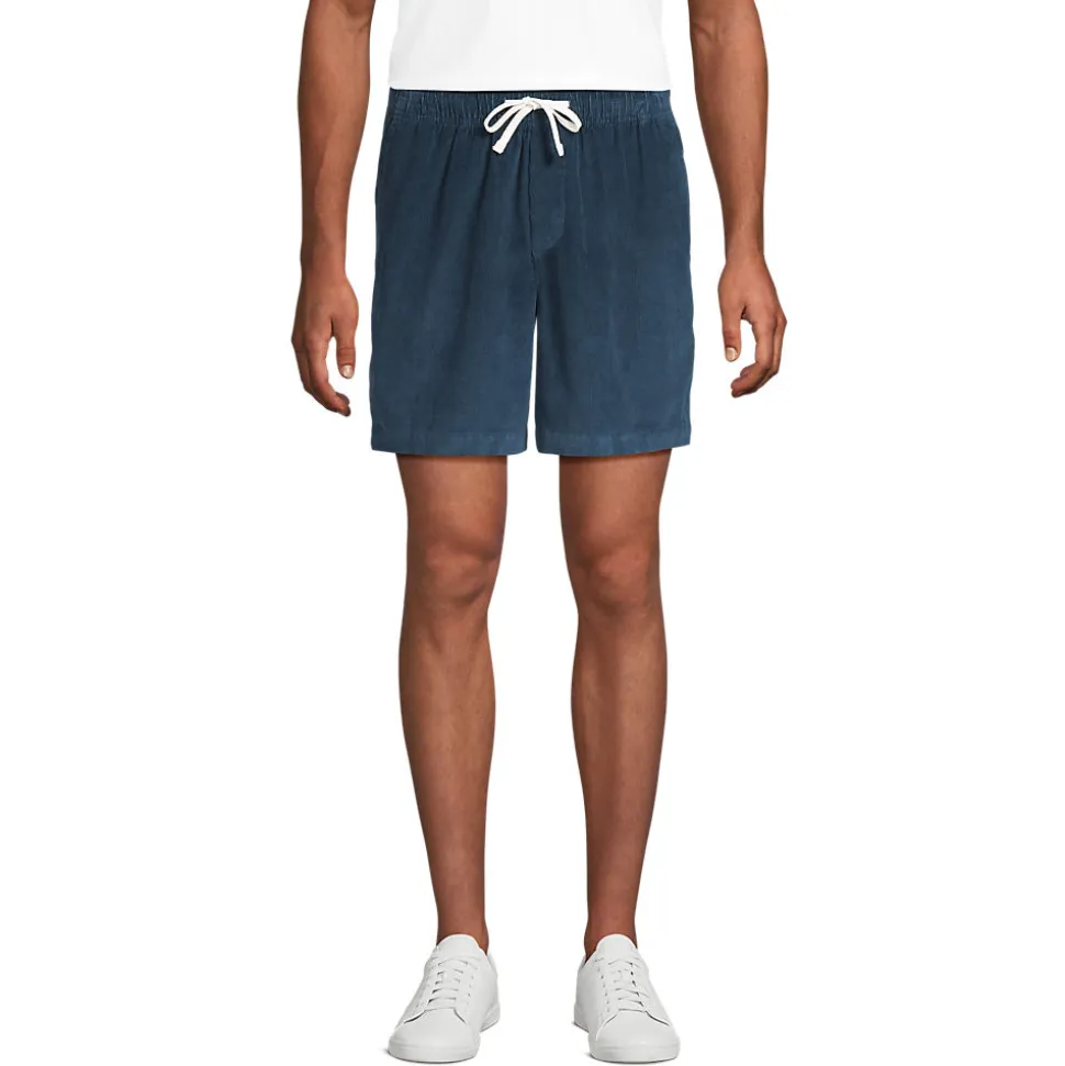 Feincord-Shorts mit Dehnbund für Herren, 18 cm
