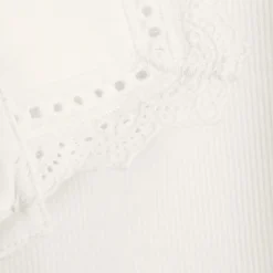 Feinripp-Poloshirt mit Lochmusterkragen