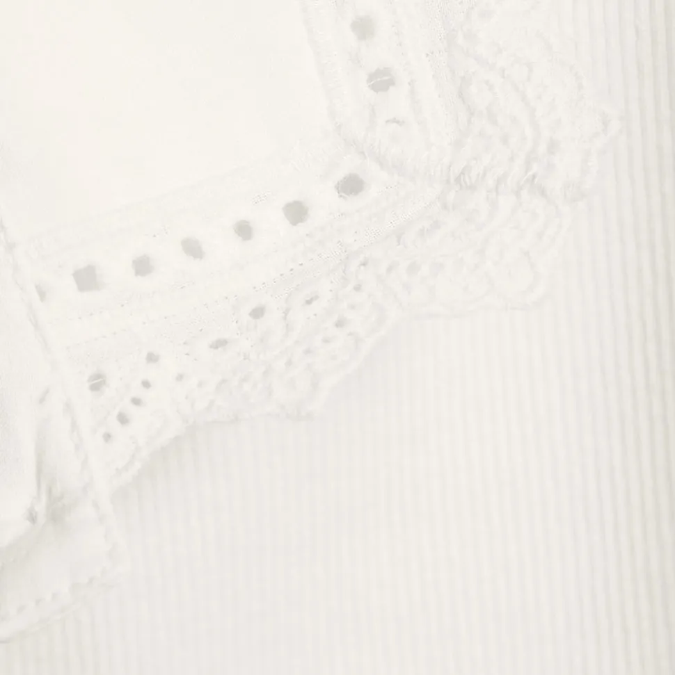 Feinripp-Poloshirt mit Lochmusterkragen