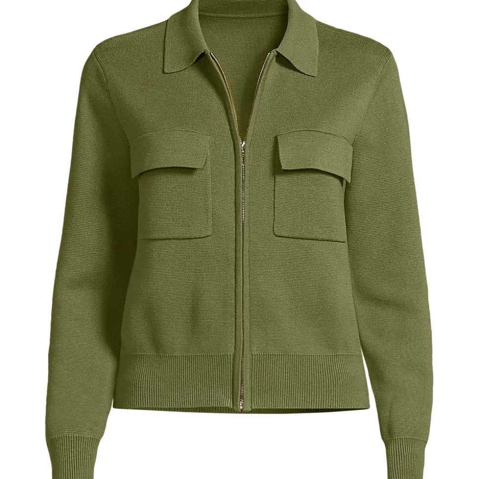 Feinstrick-Blazer mit Reißverschluss für Damen