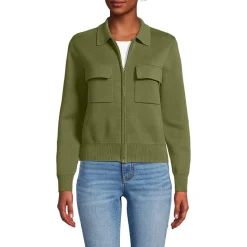 Feinstrick-Blazer mit Reißverschluss für Damen
