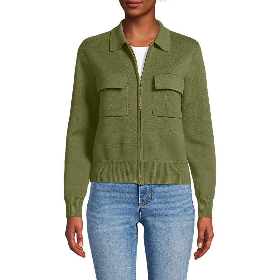 Feinstrick-Blazer mit Reißverschluss für Damen