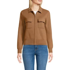 Feinstrick-Blazer mit Reißverschluss für Damen