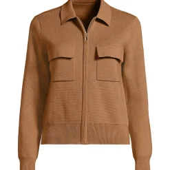 Feinstrick-Blazer mit Reißverschluss für Damen