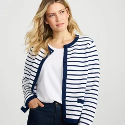 Feinstrick-Cardigan aus Baumwolle für Damen