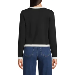 Feinstrick-Cardigan aus Baumwolle für Damen