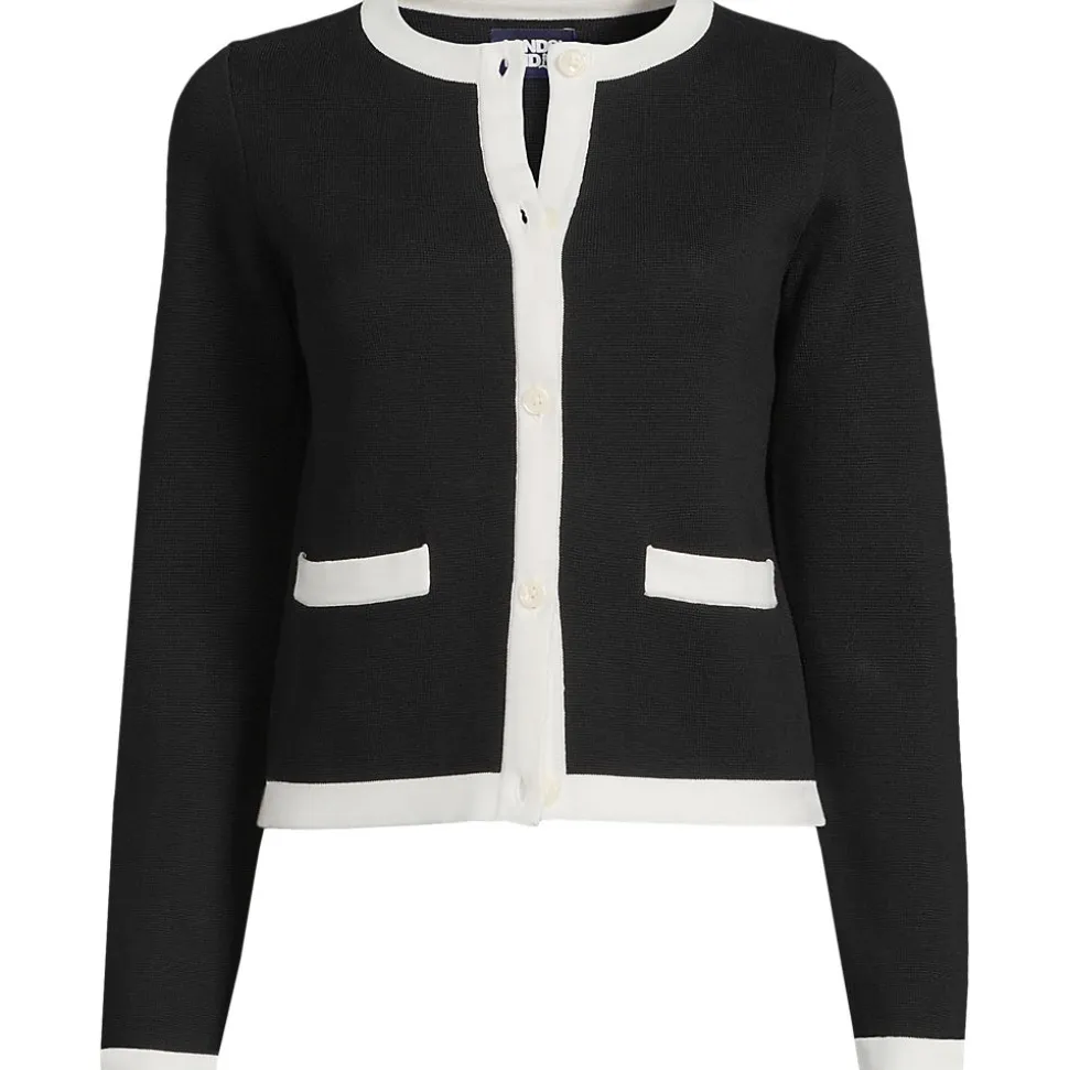 Feinstrick-Cardigan aus Baumwolle für Damen