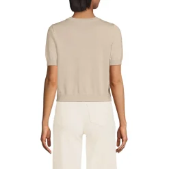 Feinstrick-Cardigan mit kurzen Ärmeln für Damen