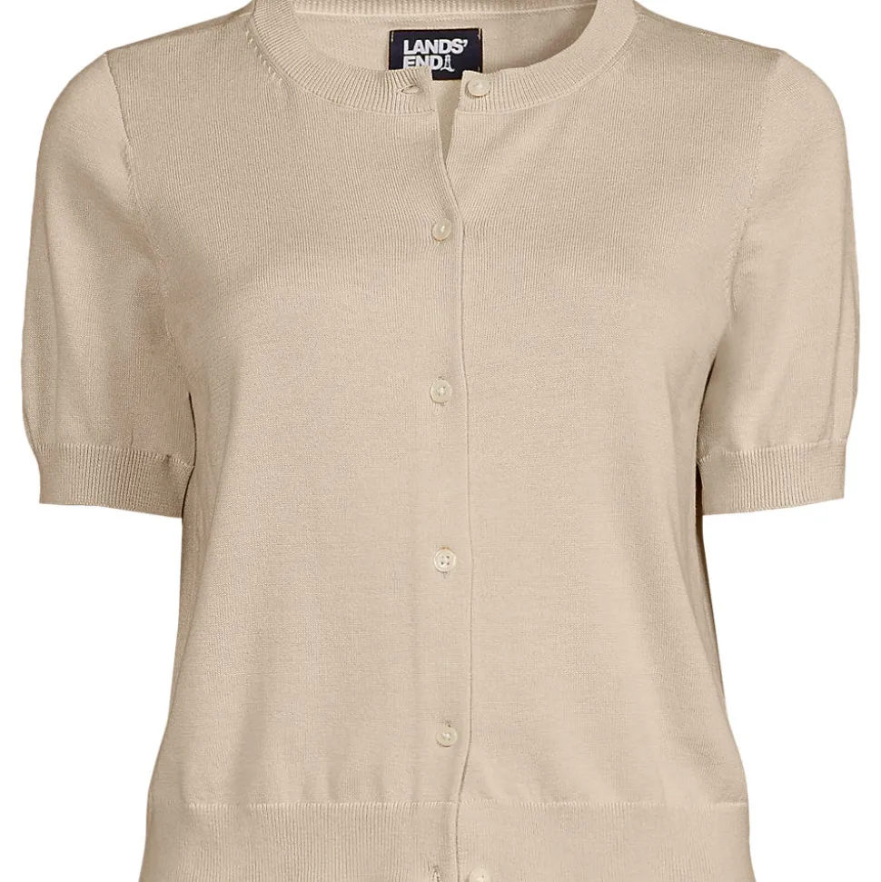 Feinstrick-Cardigan mit kurzen Ärmeln für Damen