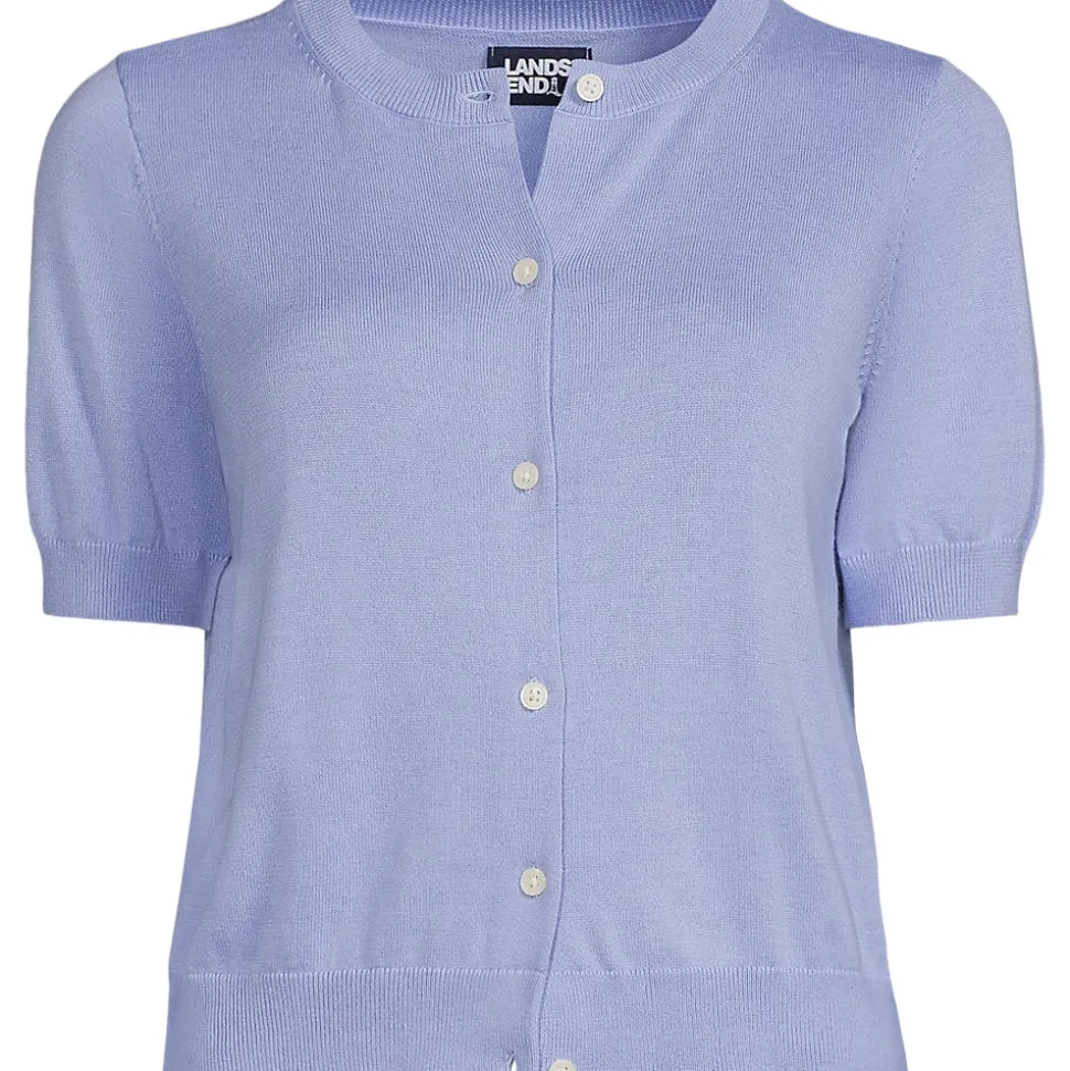Feinstrick-Cardigan mit kurzen Ärmeln für Damen