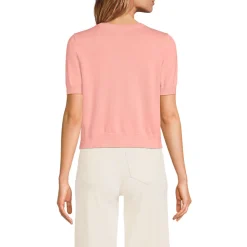 Feinstrick-Cardigan mit kurzen Ärmeln für Damen