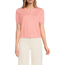 Feinstrick-Cardigan mit kurzen Ärmeln für Damen