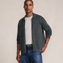 Feinstrick-Cardigan mit Reißverschluss für Herren