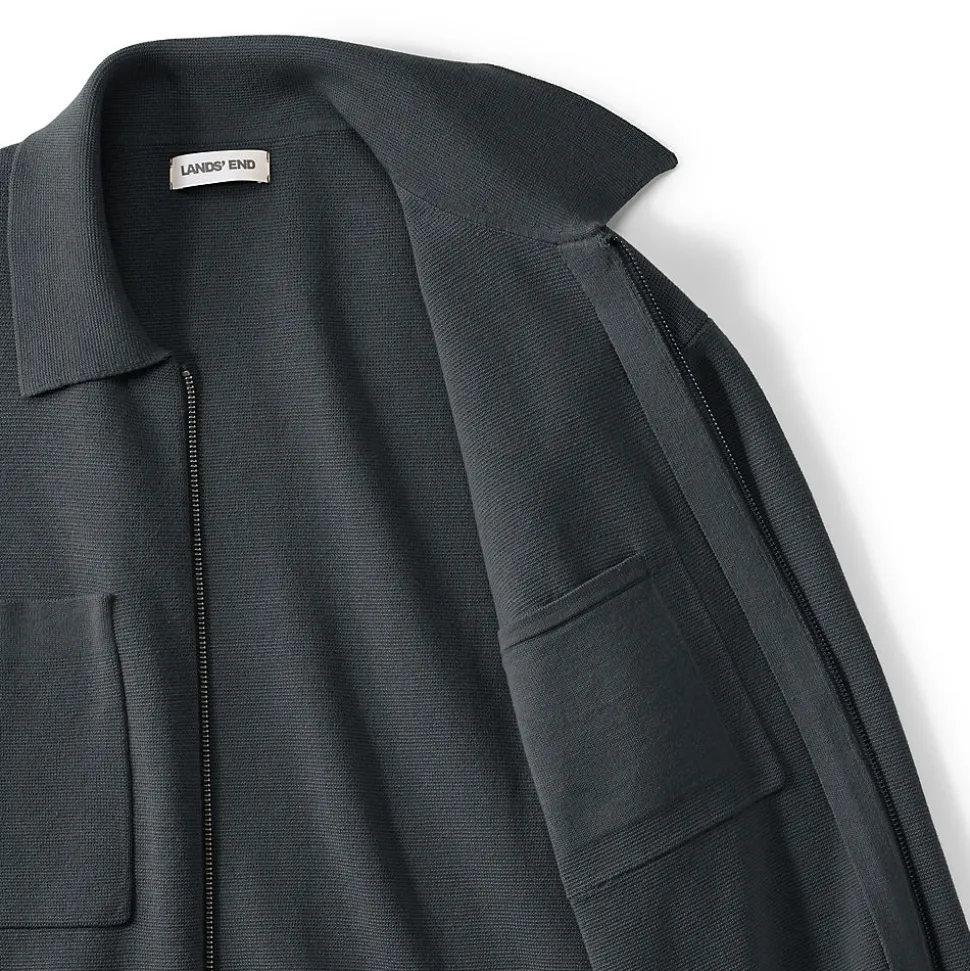 Feinstrick-Cardigan mit Reißverschluss für Herren
