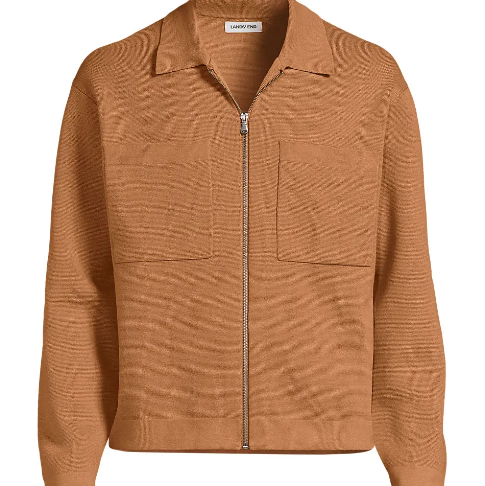 Feinstrick-Cardigan mit Reißverschluss für Herren