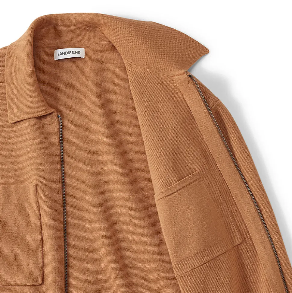 Feinstrick-Cardigan mit Reißverschluss für Herren