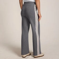 Feinstrick-Jerseyhose mit Streifendetail für Damen