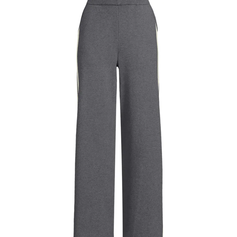 Feinstrick-Jerseyhose mit Streifendetail für Damen