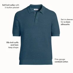 Feinstrick-Poloshirt aus Baumwolle für Herren