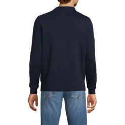 Feinstrick-Pullover mit Polokragen und Reißverschluss für Herren