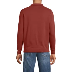 Feinstrick-Pullover mit Polokragen und Reißverschluss für Herren