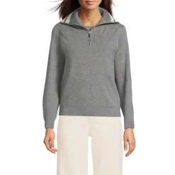 Feinstrick-Pullover mit Reißverschluss für Damen