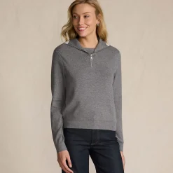 Feinstrick-Pullover mit Reißverschluss für Damen