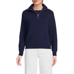 Feinstrick-Pullover mit Reißverschluss für Damen