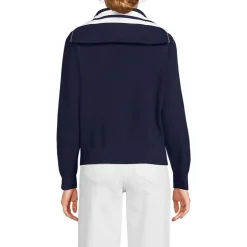 Feinstrick-Pullover mit Reißverschluss für Damen