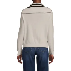 Feinstrick-Pullover mit Reißverschluss für Damen