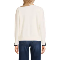 Feinstrick-Pullover mit U-Boot-Ausschnitt für Damen