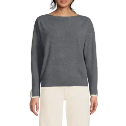 Feinstrick-Pullover mit U-Boot-Ausschnitt für Damen