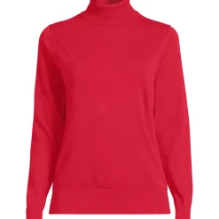 Feinstrick-Rollkragenpullover aus Baumwolle für Damen