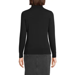 Feinstrick-Rollkragenpullover aus Baumwolle für Damen