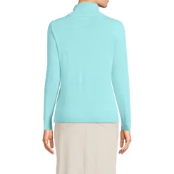 Feinstrick-Rollkragenpullover aus Baumwolle für Damen